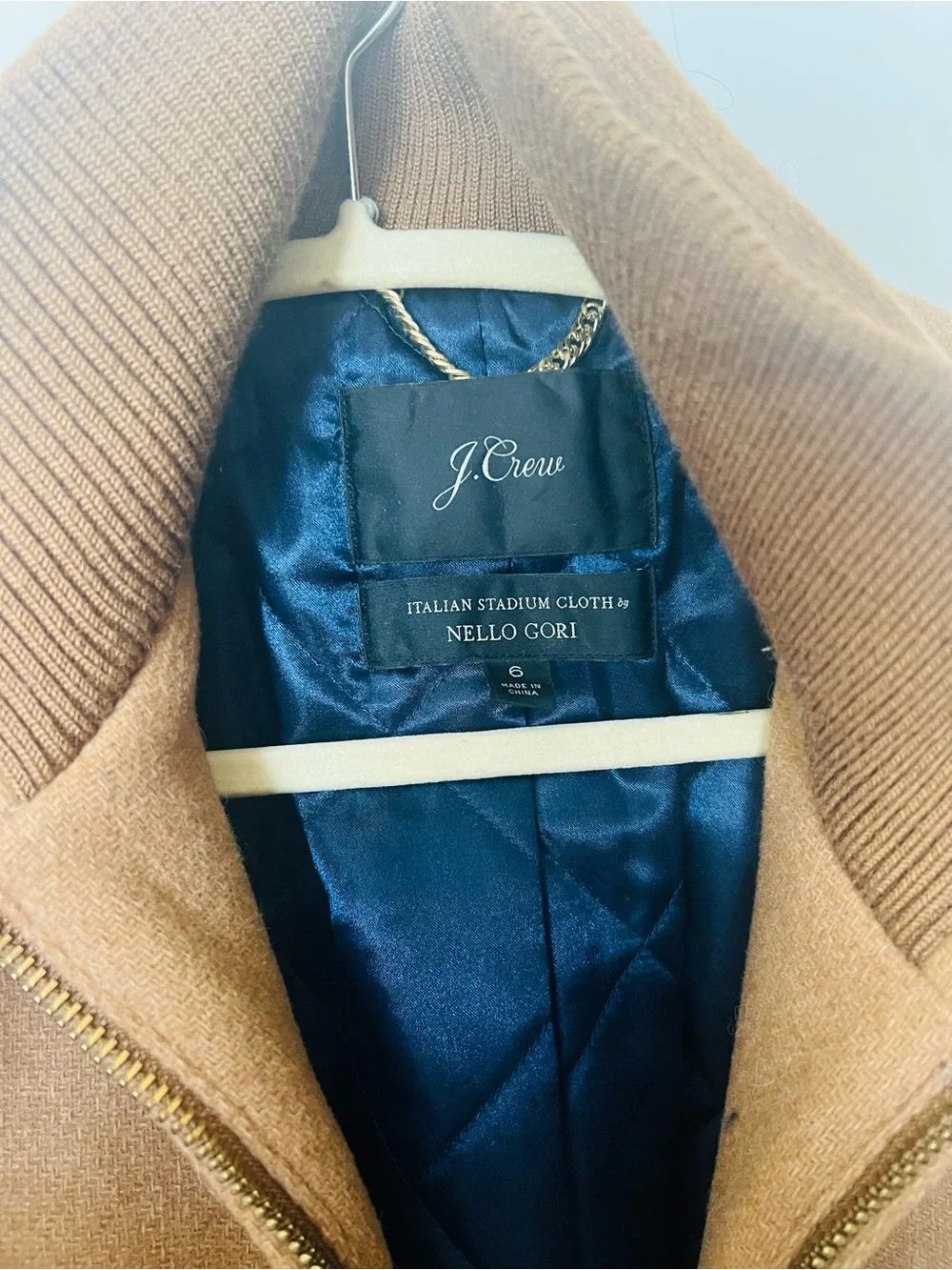 J. Crew Lodge Coat in Italian stadium- cloth wool. Quilted Lined - Picture 5 of 9